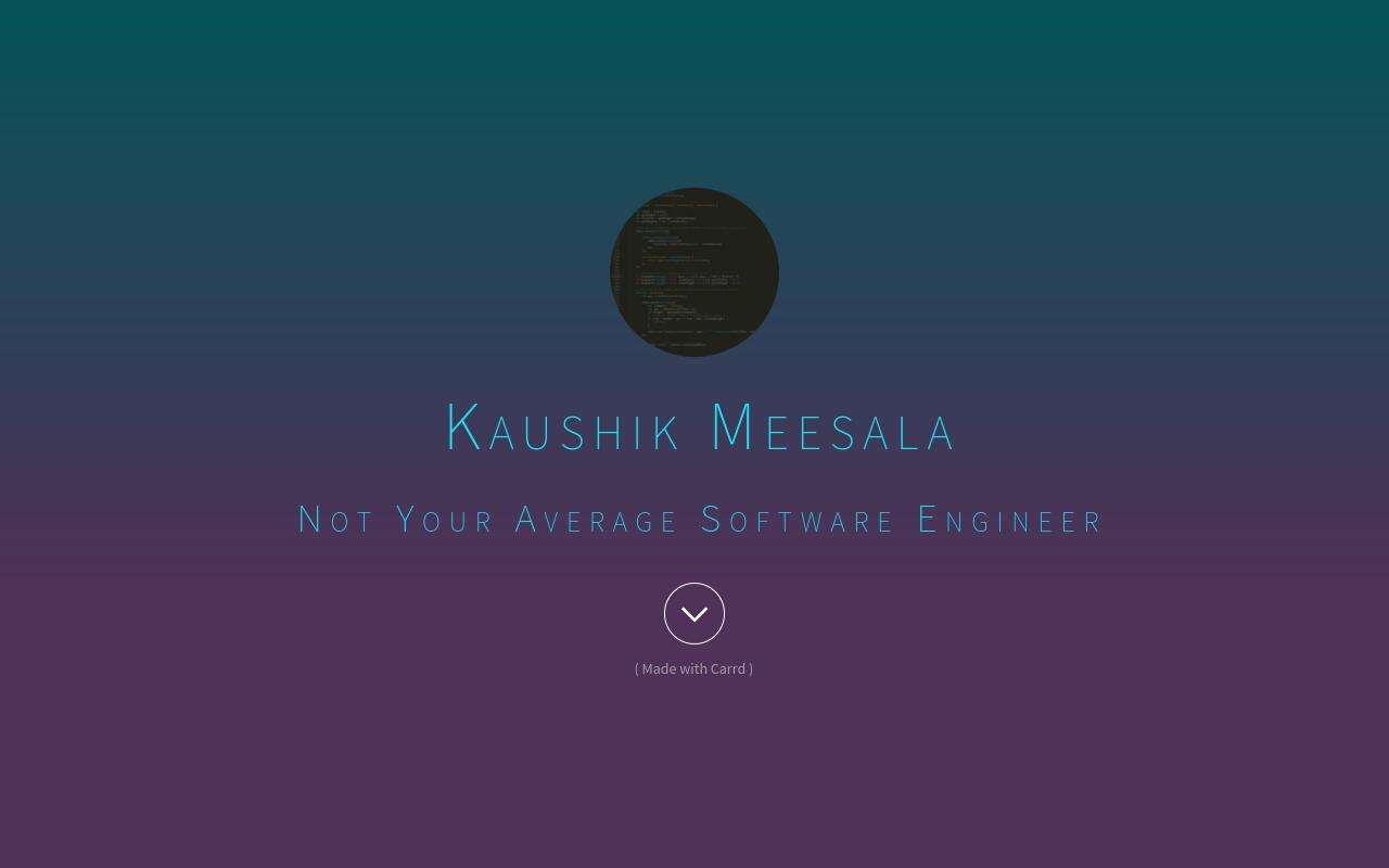 Carrd profile picture for @kaushik